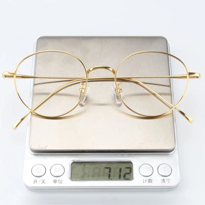 Muzz 61440 unisex round pure titanium prescription eyeglasses — view 7