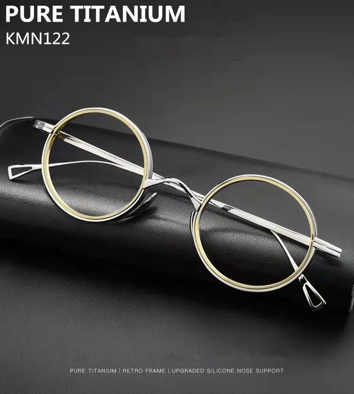 Aimee Unisex Full Rim Round Titanium Acetate Eyeglasses 112122 Full Rim Aimee   