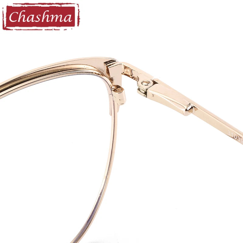 Chashma Women's Full Rim Oval Cat Eye Alloy Eyeglasses 310393 Full Rim Chashma   