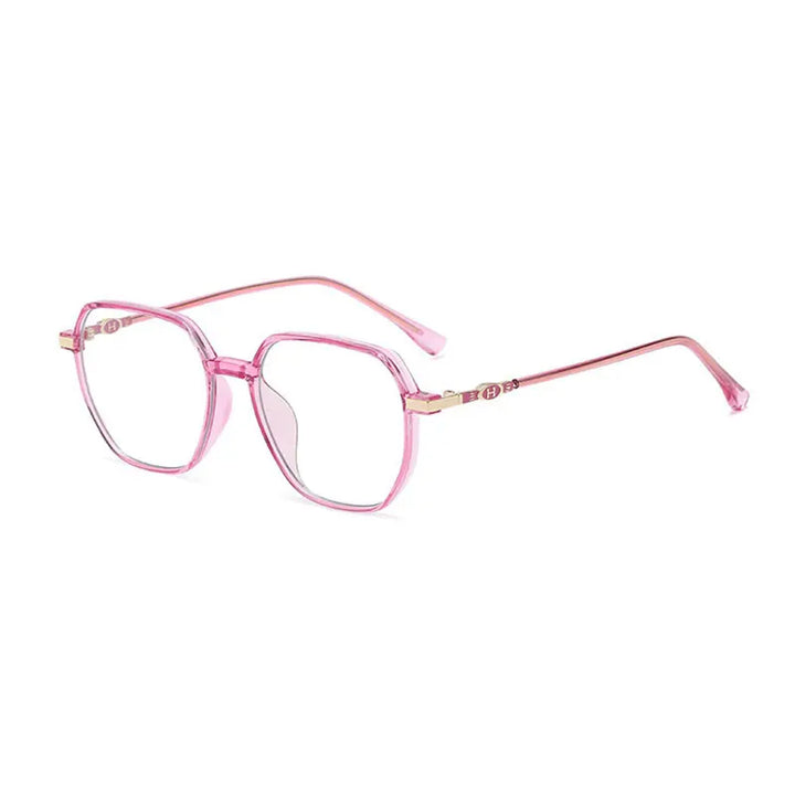 Handoer Women's Full Rim Polygon Tr 90 Alloy Eyeglasses 79304