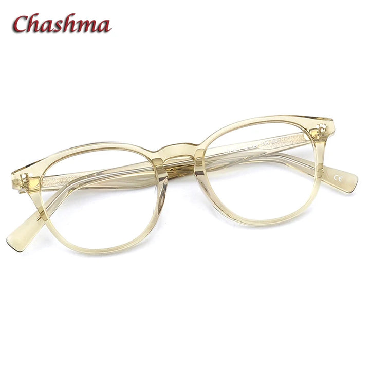 Chashma Ochki Women's Full Rim Round Acetate Alloy Eyeglasses 27921