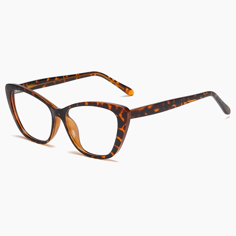 Hotony Women's Full Rim Square Cat Eye Pc Alloy Eyeglasses 72004
