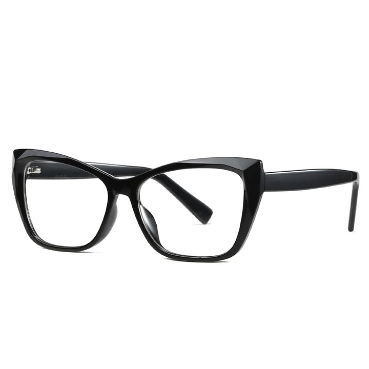 Hotochki Women's Full Rim Square Tr 90 Eyeglasses 942002 Full Rim Hotochki black