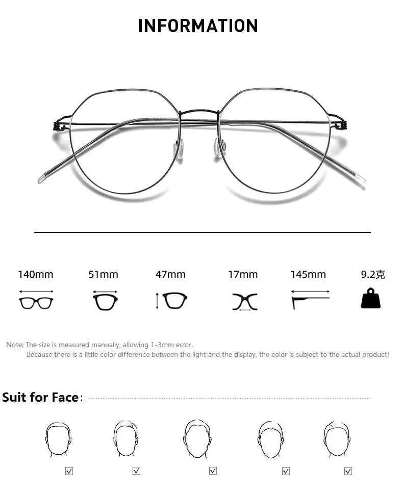 Bobbie 514717 Men’s Screwless Full Rim Flat Top Oval Titanium Frames — view 2 | Bobbie at FuzWeb