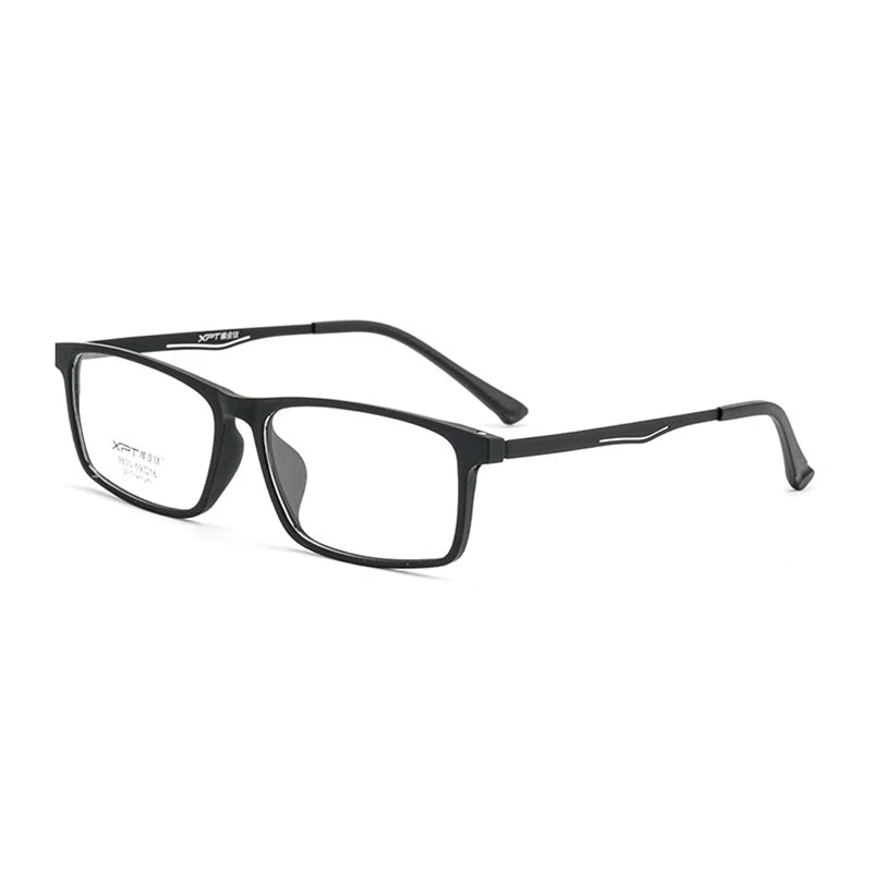 Hotony Unisex Full Rim Big Square Tr 90 Titanium Eyeglasses 89830