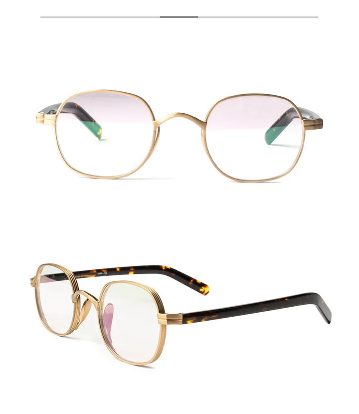 Muzz Women's Full Rim Oval Square Titanium Acetate Eyeglasses 510518