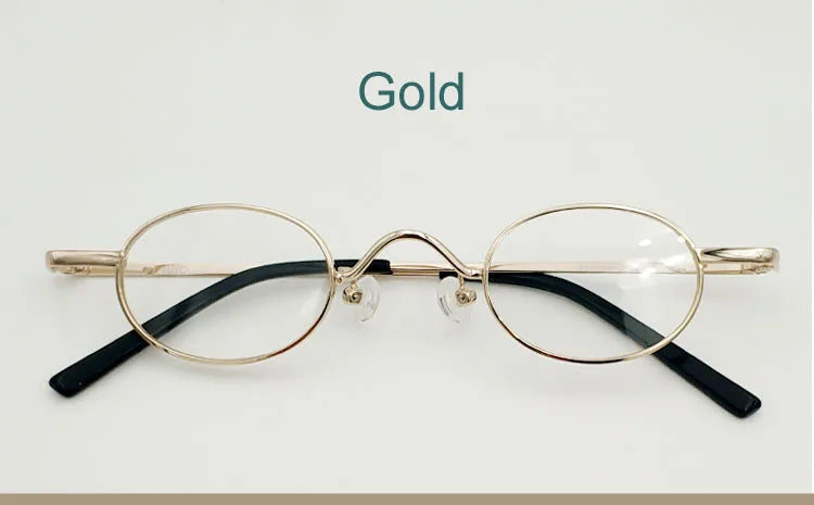 Yujo Unisex Full Rim Small Oval Alloy Eyeglasses 811004 Full Rim Yujo Golded CHINA 