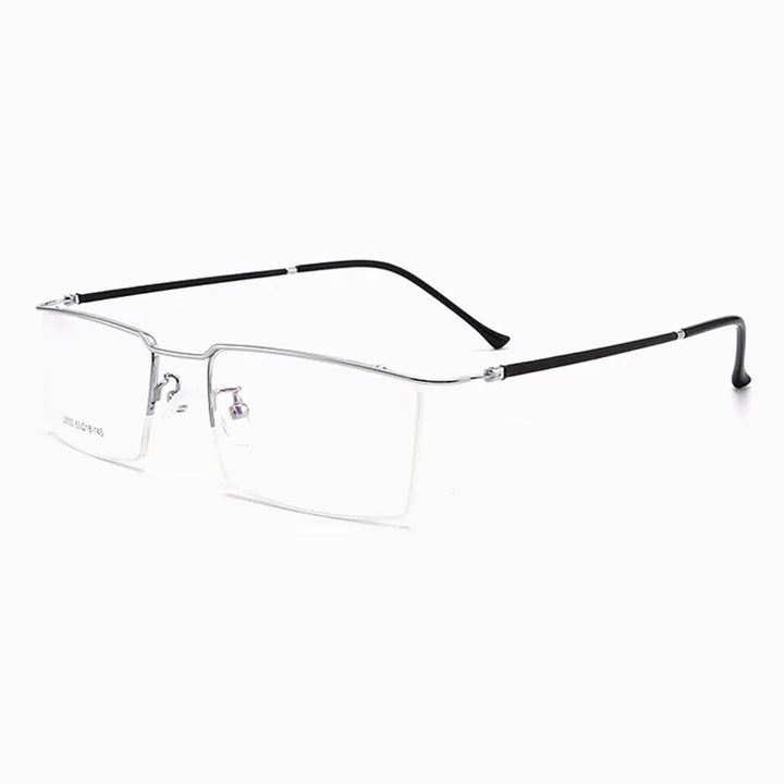 Hotochki Women's Semi Rim Square Brow Line Alloy Eyeglasses 942533 Semi Rim Hotochki Silver