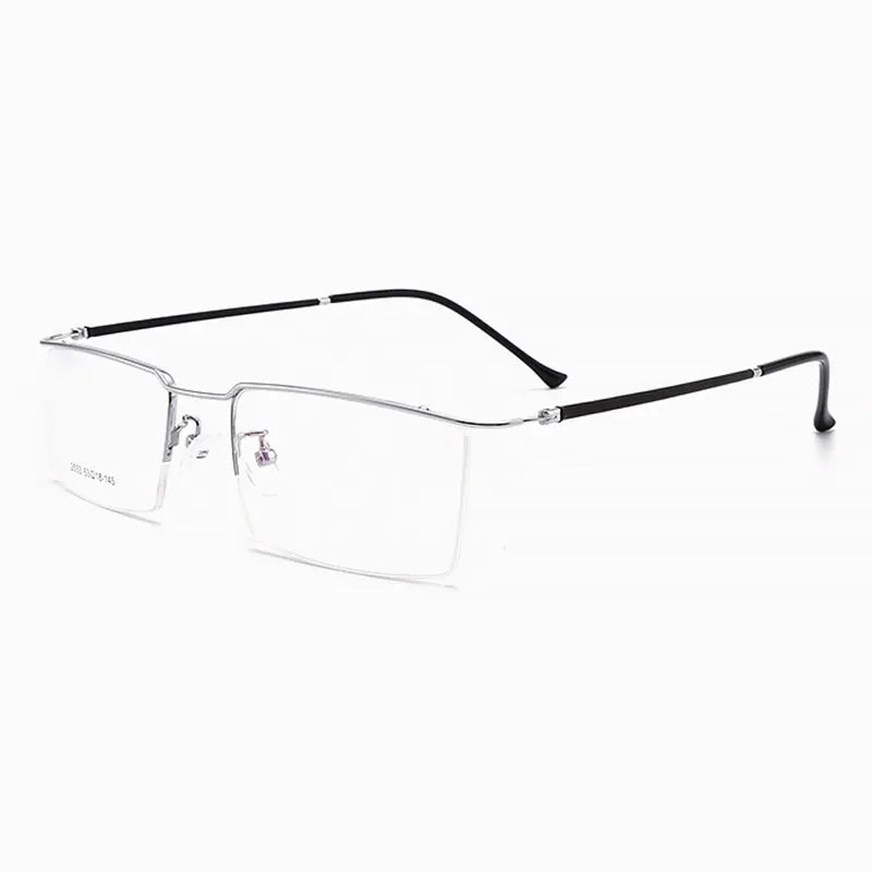 Hotochki Women's Semi Rim Square Brow Line Alloy Eyeglasses 25337