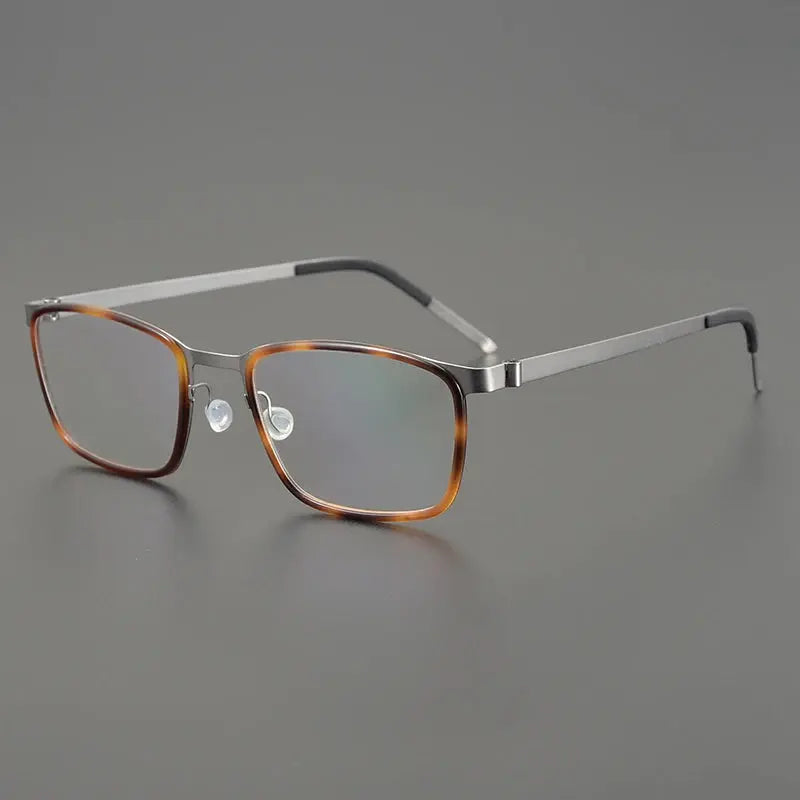 Bobbie 971100 Unisex Square Titanium Acetate Full Rim Frames — view 1 | Bobbie at FuzWeb