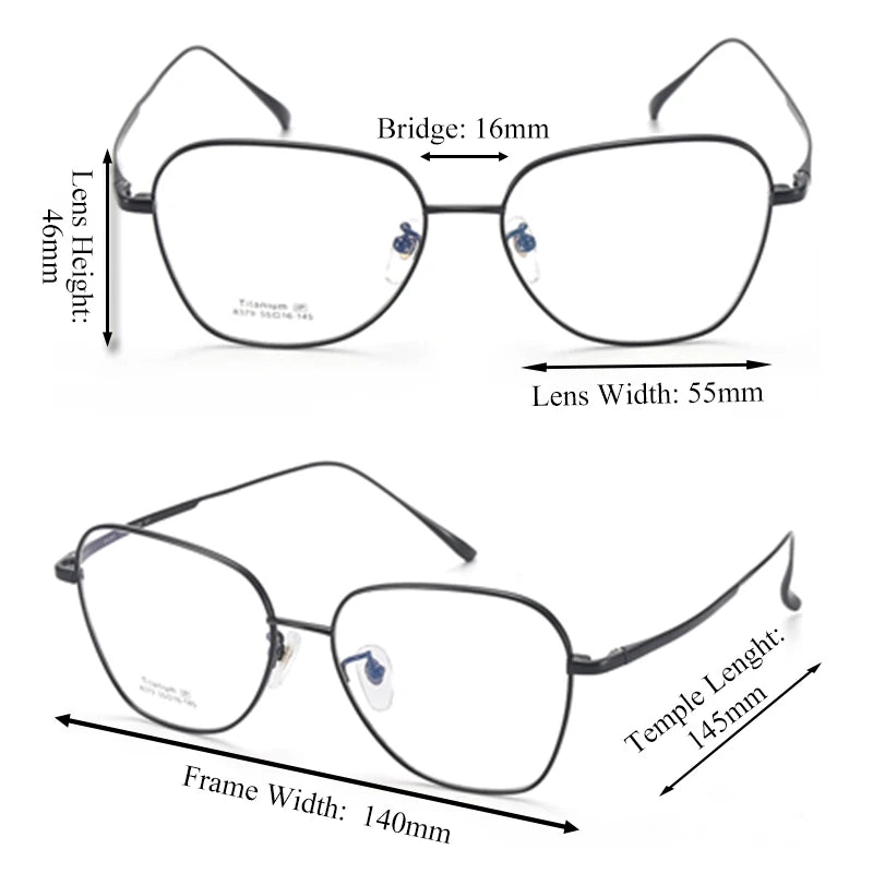 Chashma Ottica Unisex Full Rim Flat Top Oval Titanium Eyeglasses 83794