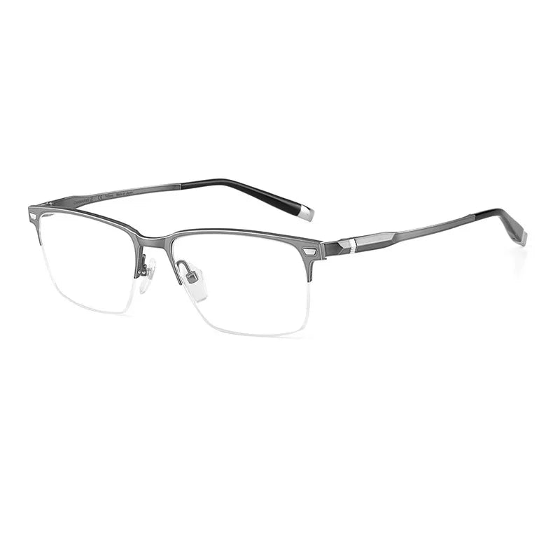 Aimee Men's Semi Rim Square Titanium Acetate Eyeglasses 27009 Semi Rim Aimee   