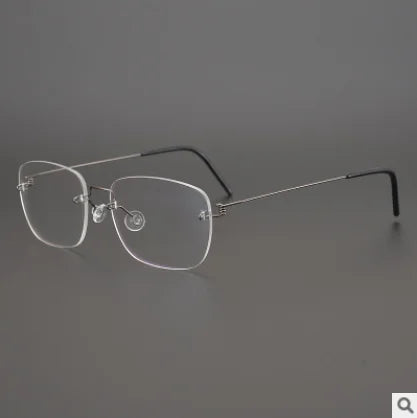 Aimee Unisex Rimless Square Titanium Eyeglasses 19900 Rimless Aimee Brown  