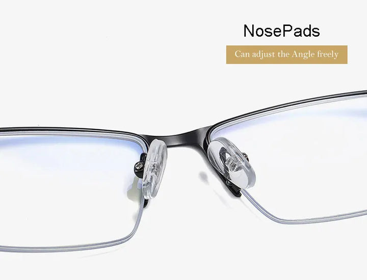 Hotochki 5910 men's semi rim alloy prescription eyeglasses — view 18