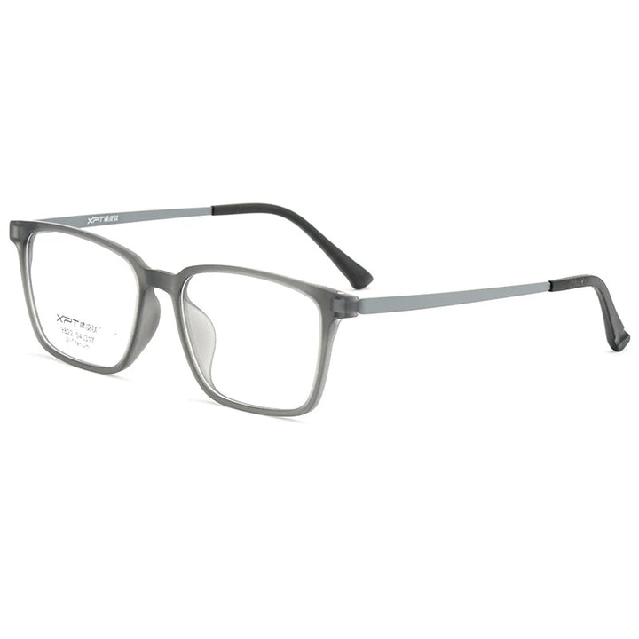 Kocolior Men's Full Rim Large Square Tr 90 Titanium Eyeglasses 9822 Full Rim Kocolior Gray  