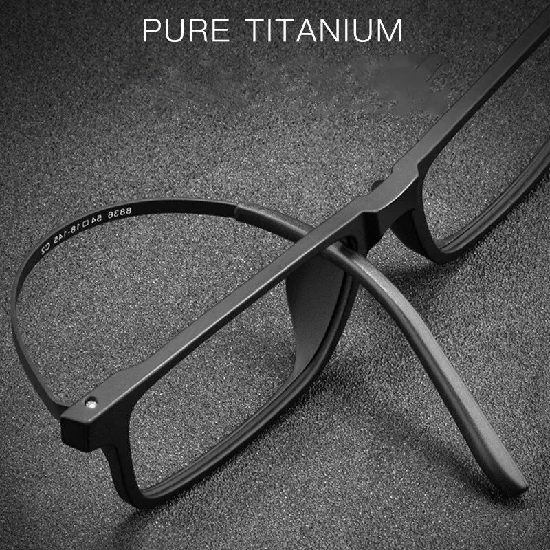 Kocolior Unisex Full Rim Large Square Tr 90 Titanium Eyeglasses 8836 Full Rim Kocolior   