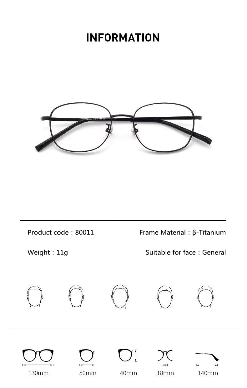 Kocolior Unisex Full Rim Irregular Square Alloy Hyperopic Reading Glasses 80011 Reading Glasses Kocolior   