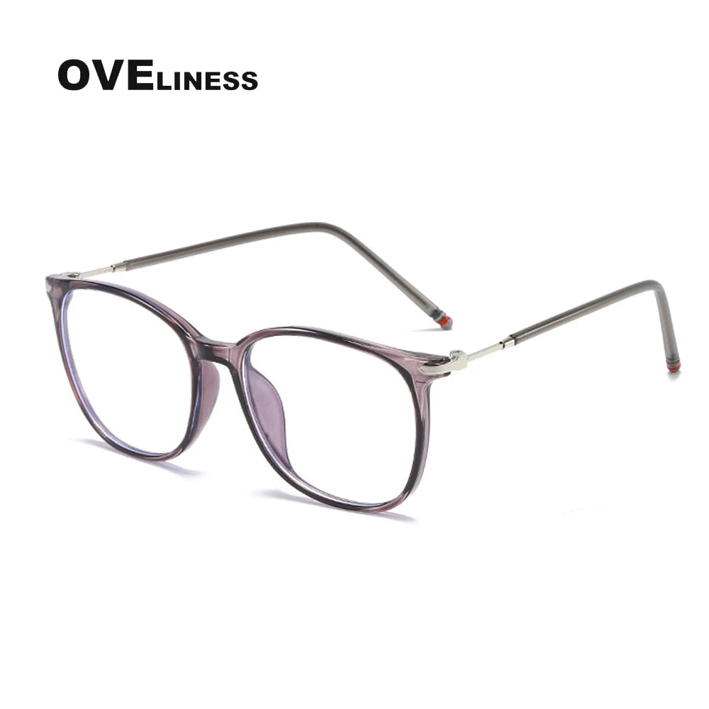 Oveliness Unisex Full Rim Square Tr 90 Titanium Eyeglasses 618137