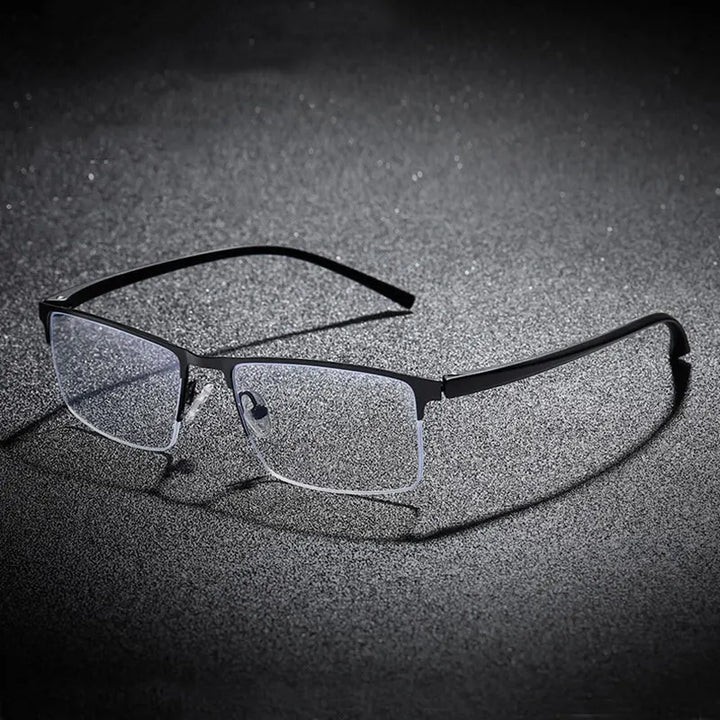Hotochki 9501 unisex semi rim alloy prescription eyeglasses