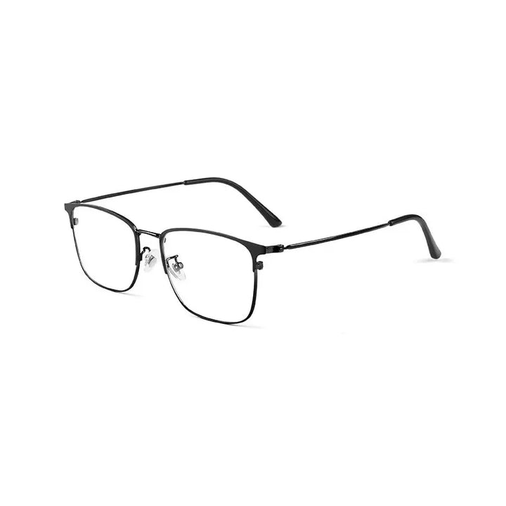Hotochki Unisex Full Rim Square Alloy Eyeglasses 80165 Full Rim Hotochki black  