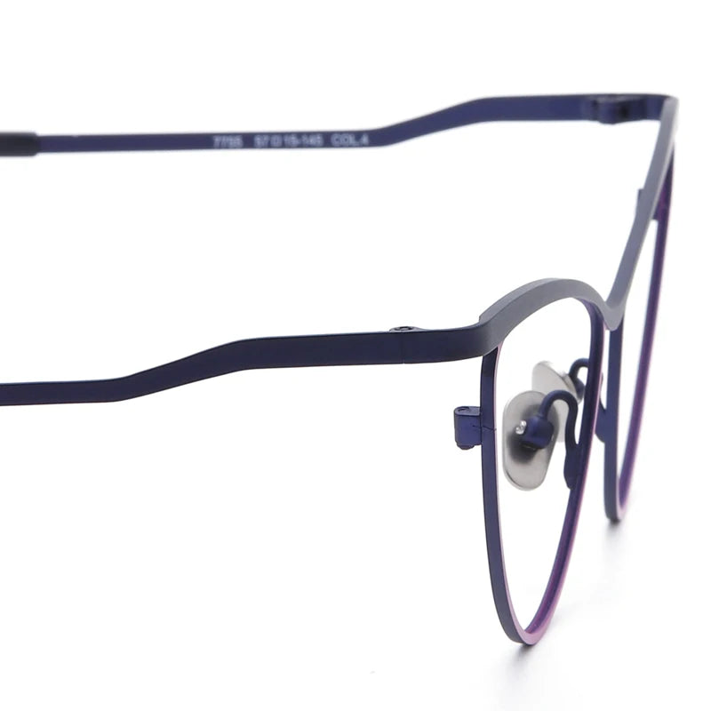 Muzz 7755-1 women's cat eye pure titanium eyeglasses — view 7