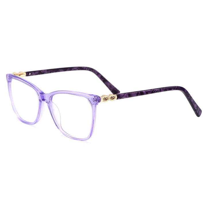 Gmei Women's Full Rim Square Acetate Alloy Eyeglasses 22002