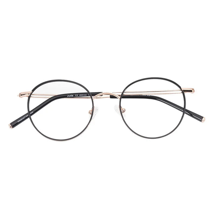 Aimee Unisex Full Rim Round Titanium Acetate Eyeglasses