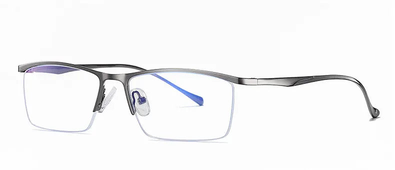 Hotochki 5910 men's semi rim alloy prescription eyeglasses — view 9