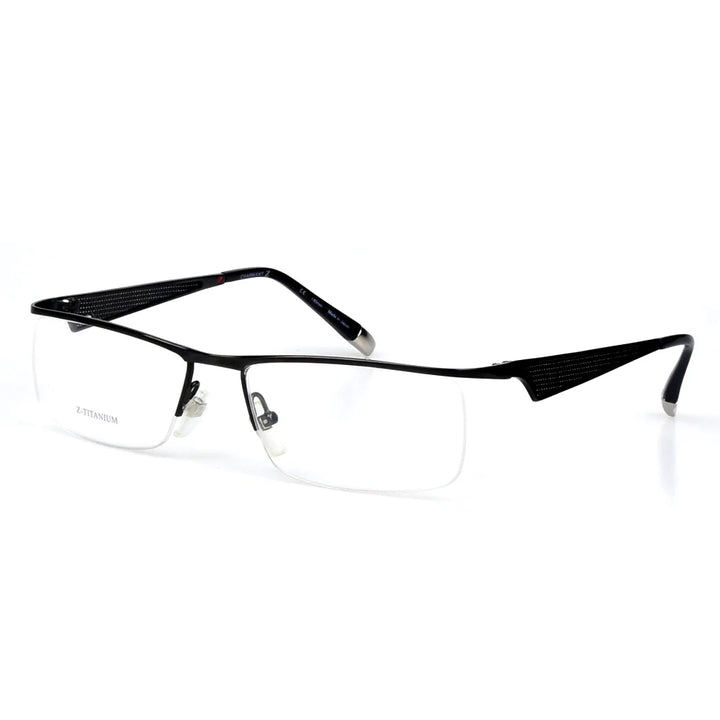 Aimee Unisex Semi Rim Square Titanium Eyeglasses 11750 Semi Rim Aimee   