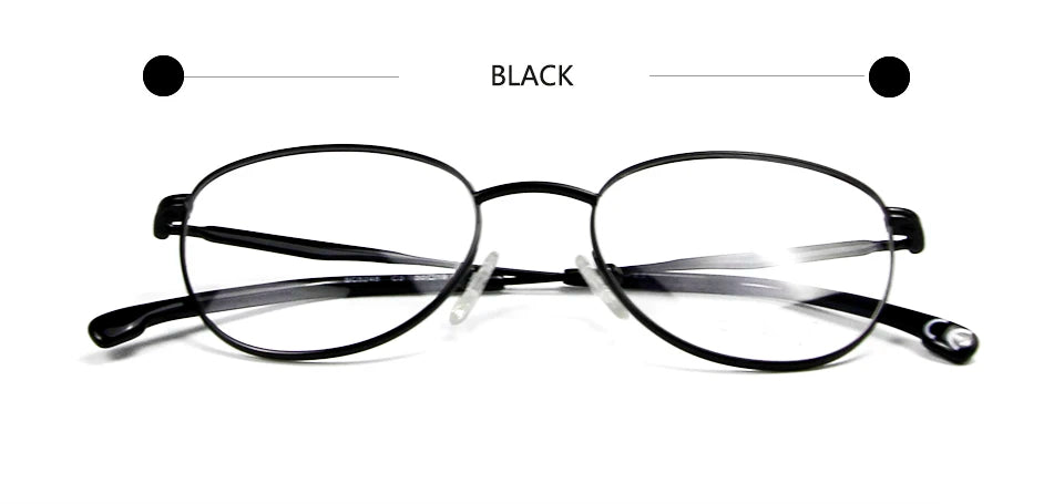 Esnbie Women's Full Rim Round Butterfly Alloy Eyeglasses 52481 Full Rim Esnbie eyewear BLACK  