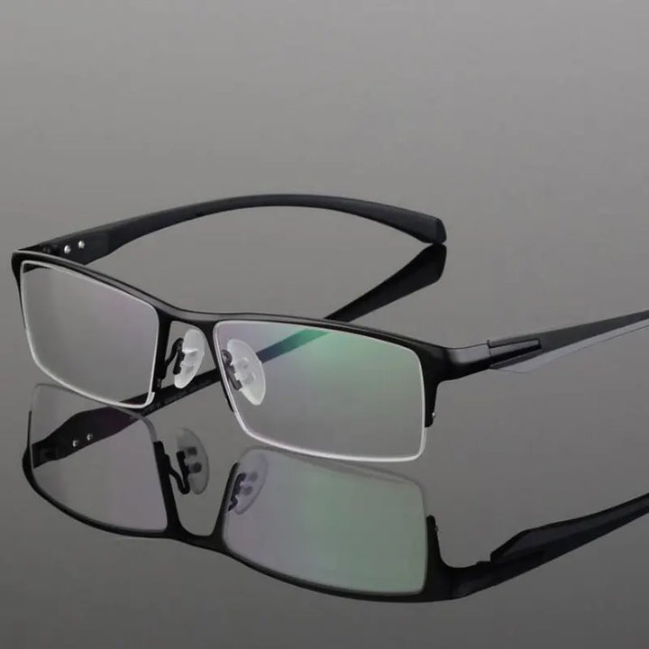 Hotochki Unisex Semi Rim Square Alloy Eyeglasses 69065