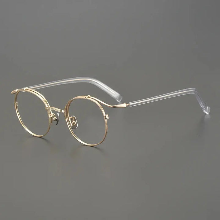 Bobbie Full Rim 445022 Unisex Titanium Oval Round Frames FuzWeb