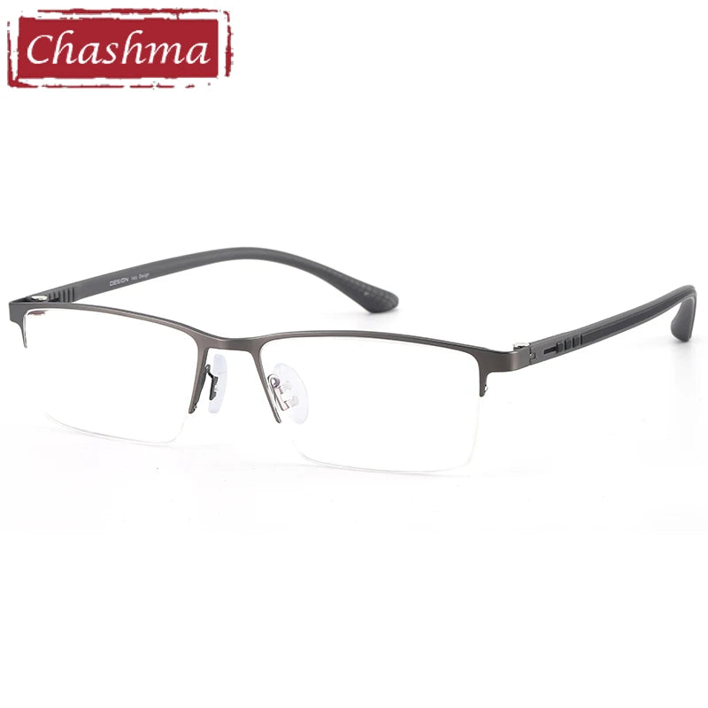 Chashma Ottica Men's Semi Rim Titanium Steel Eyeglasses 93874
