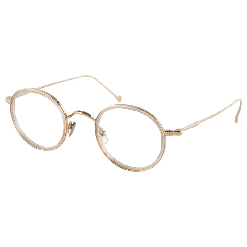 Aimee Unisex Full Rim Round Titanium Acetate Eyeglasses 14139 Full Rim Aimee   