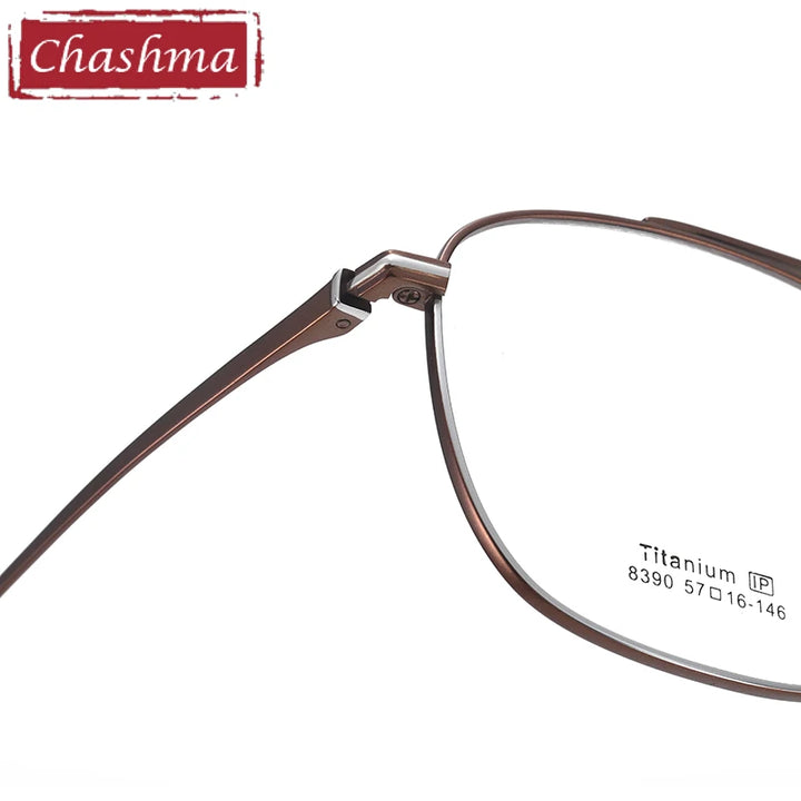 Chashma Unisex Full Rim Square Double Bridge Titanium Eyeglasses 8390 Full Rim Chashma   