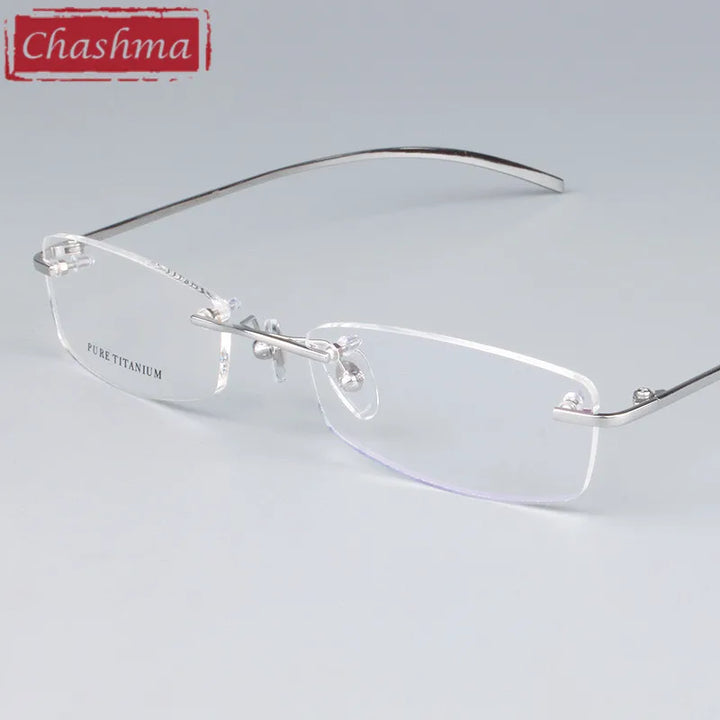 Chashma Ottica Women's Rimless Square Titanium Eyeglasses102844
