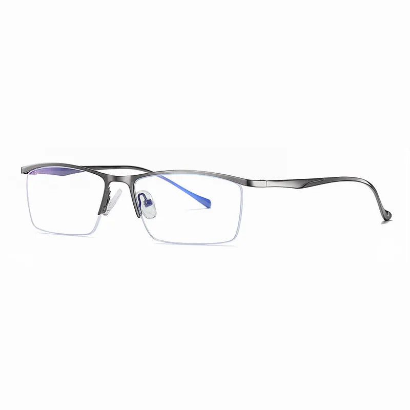 Hotochki Mens Semi Rim Rectangle Alloy Eyeglasses 5910 Semi Rim Hotochki   