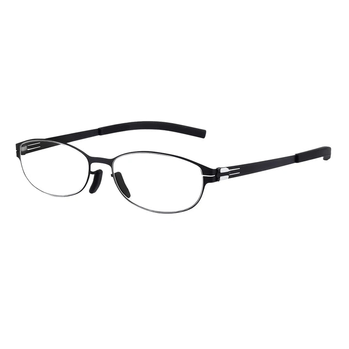 Aimee Women's Full Rim Oval Screwless Stainless Steel Eyeglasses 2003 Full Rim Aimee Black color  