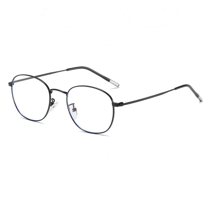 Hotony Unisex Full Rim Round Alloy Blue Light Prescription Eyeglasses 33006 size chart