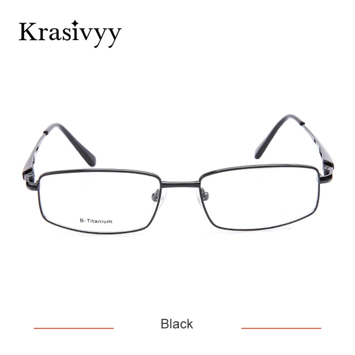 Krasivyy Unisex Full Rim Square Screwless Titanium Eyeglasses 74755