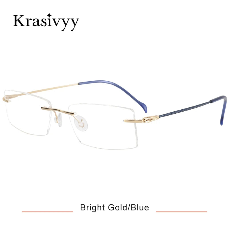 Krasivyy Women's Rimless Square Titanium Eyeglasses 416074