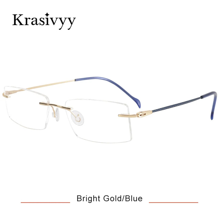 Krasivyy Women's Rimless Square Titanium Eyeglasses 416074