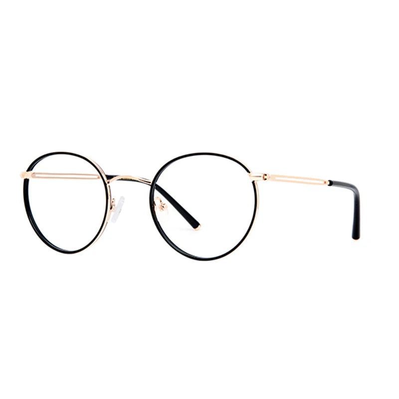 Aimee Unisex Full Rim Round Titanium Alloy Acetate Eyeglasses 12145 Full Rim Aimee   