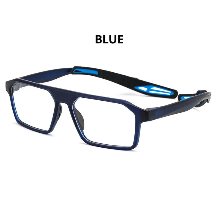 Kocolior Unisex Full Rim Square Tr 90  Sport Eyeglasses 1218 Full Rim Kocolior Blue China 