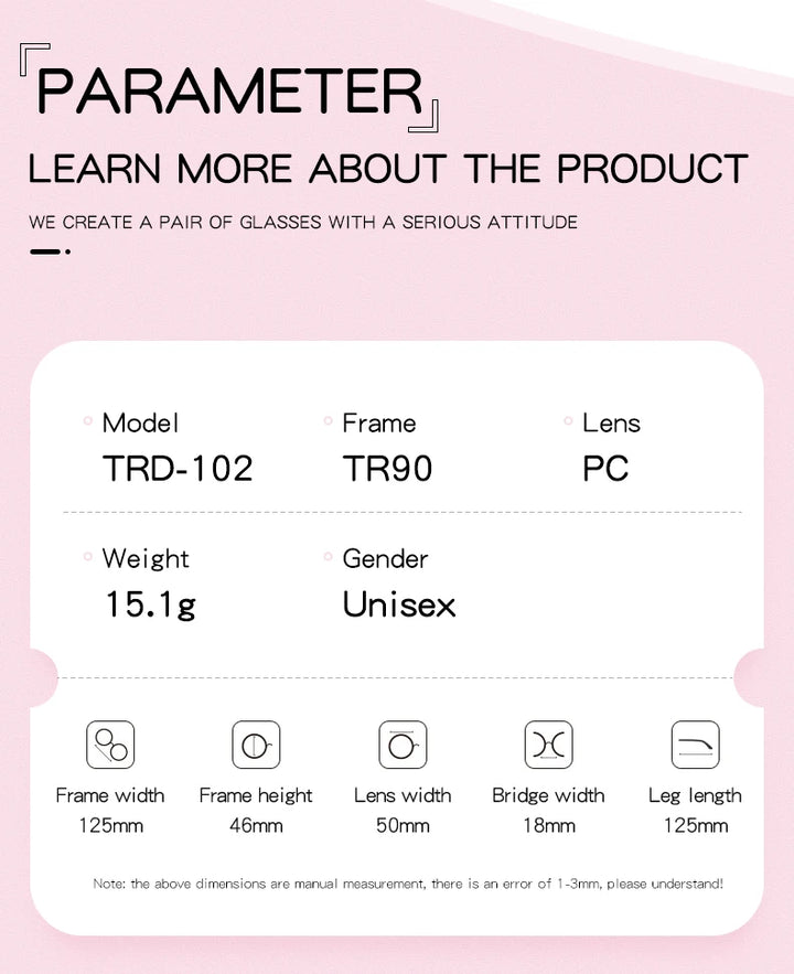 Oveliness Unisex Youth's Full Rim Polygon Tr 90 Silicone Eyeglasses 322102