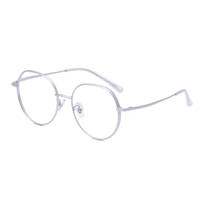 Hotony Women's Full Rim Flat Top Round Titanium Eyeglasses 471122