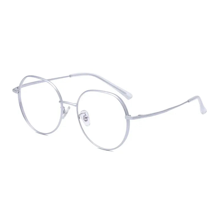 Hotony Women's Full Rim Flat Top Round Titanium Eyeglasses 471122