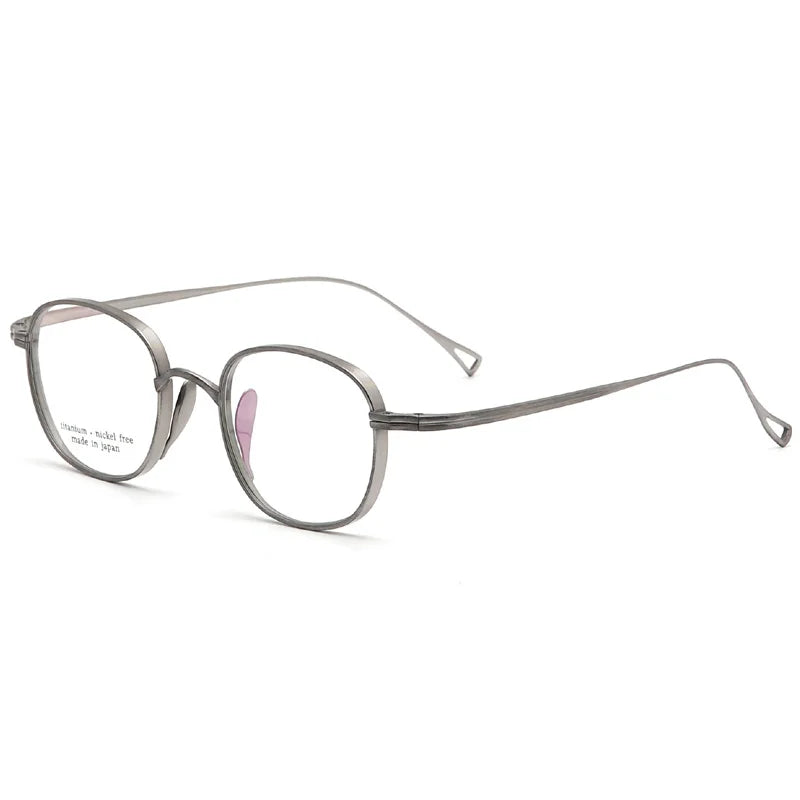 Muzz Unisex Full Rim Oval Square Titanium Eyeglasses 210518