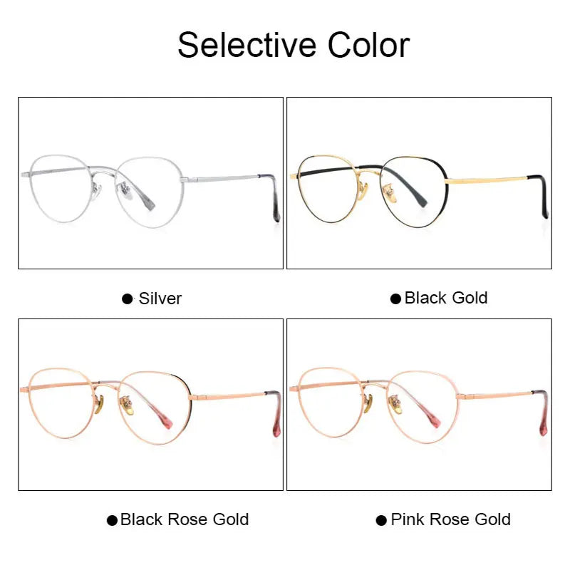 Hotony Unisex Full Rim Beta Titanium Prescription Eyeglasses T3927 size chart