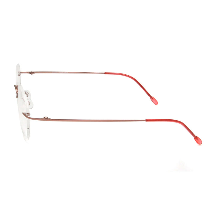 Esnbie Unisex Rimless Oval Round Titanium Eyeglasses 80011 Rimless Esnbie   